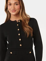 Karina Petite L/S Polo Knit Dress