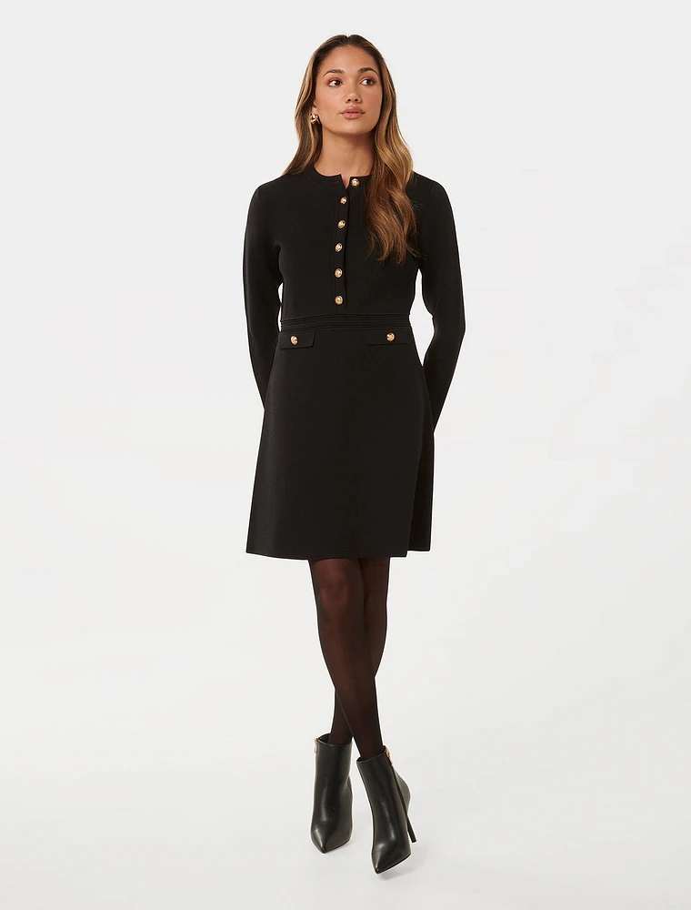 Karina Petite L/S Polo Knit Dress