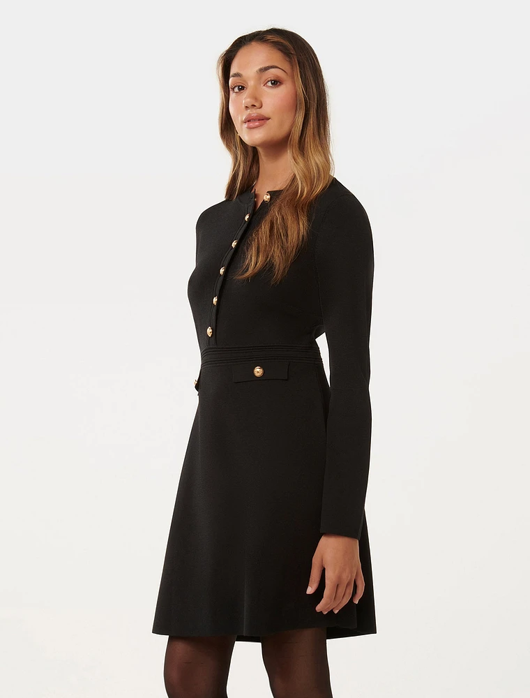 Karina Petite L/S Polo Knit Dress