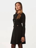 Karina Petite L/S Polo Knit Dress