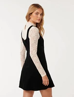 Camille Two-in-One Corduroy Mini Dress