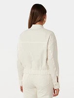 Arlette Linen Bomber Jacket