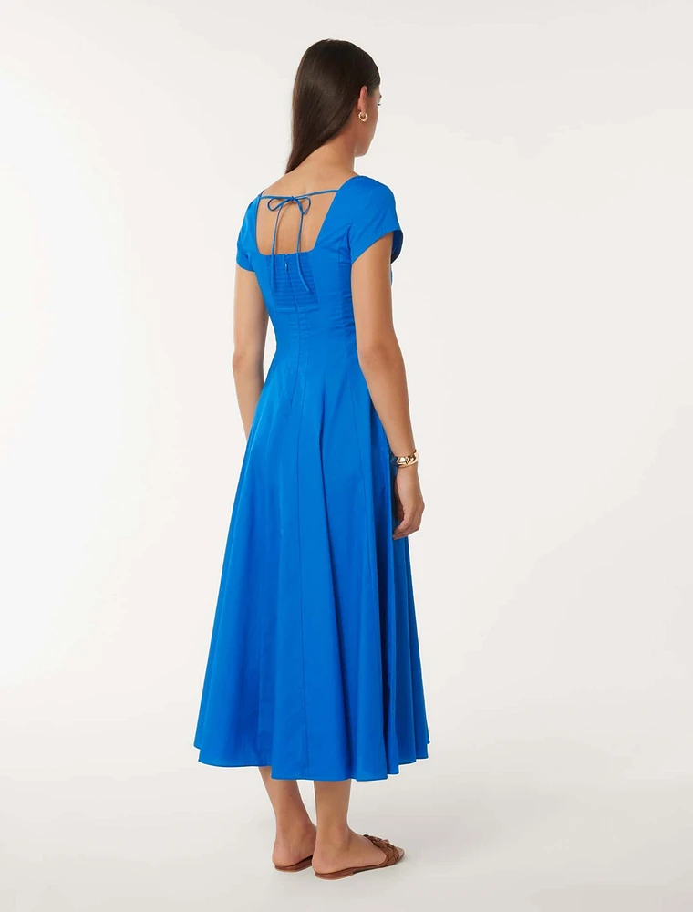 Raleigh Cap-Sleeve Dress Blue - 0 to 12 Women's Day Dresses