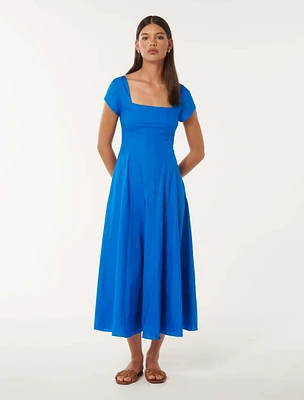 Raleigh Cap-Sleeve Dress Blue - 0 to 12 Women's Day Dresses