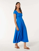 Raleigh Cap-Sleeve Dress Blue - 0 to 12 Women's Day Dresses