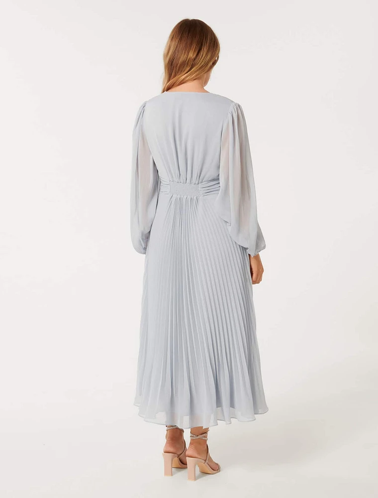 Rosalina Petite Ring-Front Midi Dress Light Blue - 0 to 12 Women's Dresses