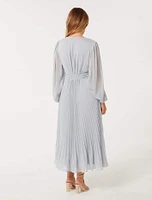 Rosalina Petite Ring-Front Midi Dress