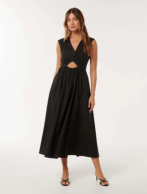 Becky Twist-Front Dress Black - 0 to 12 Women's Day Dresses