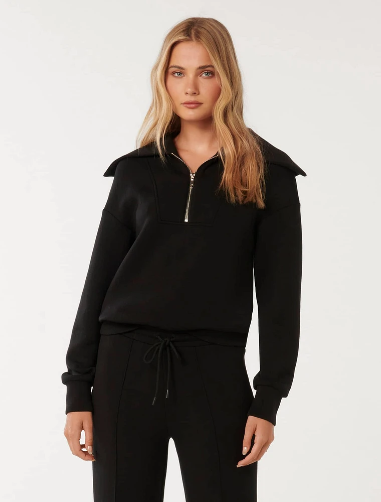 Tiana Loungewear Zip Front Sweatshirt