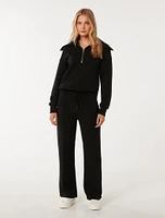 Tiana Loungewear Zip Front Sweatshirt