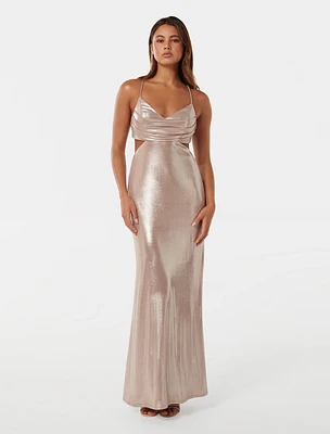 Carly Strappy Gown Rose Gold - 0 to 12 Women's Occasion Dresses