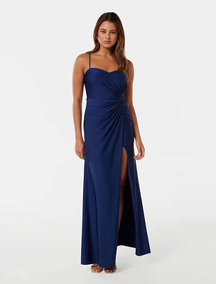 Adrienne Strappy Gown Azure Blue - 0 to 12 Women's Occasion Dresses