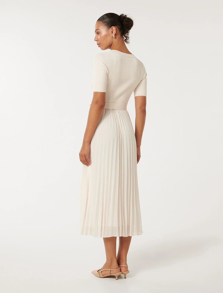 Veronica Pleated Midi Dress