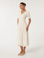 Veronica Pleated Midi Dress