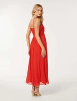 Nakita Ruched-Bodice Maxi Dress Red - 0 to 12 Women's Occasion Dresses