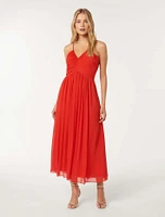 Nakita Ruched-Bodice Maxi Dress Red - 0 to 12 Women's Occasion Dresses