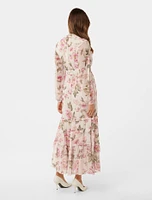 Sonia Ruffle Dress in Pink Floral Print - Size 0 to 12 - Women's Dresses