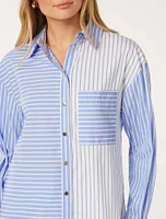 Stacy Stripe Shirt Blue - 0 to 12 Women's Shirts