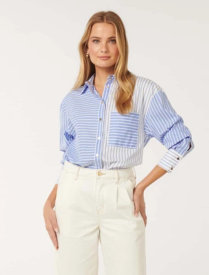 Stacy Stripe Shirt Blue - 0 to 12 Women's Shirts