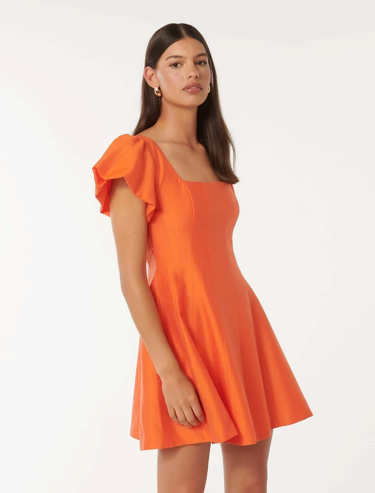 Josie Square-Neck Mini Dress