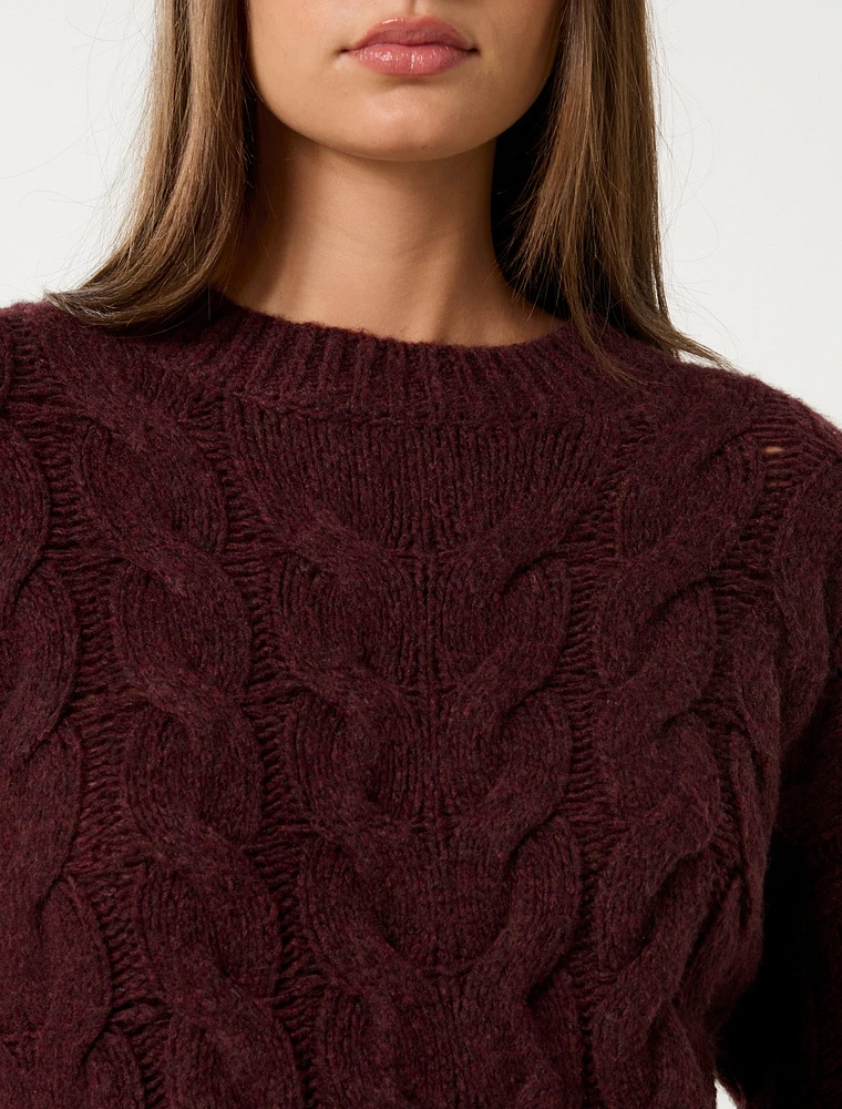 Mila Crew Neck Cable Jumper