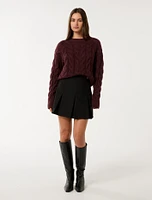 Mila Crew Neck Cable Jumper