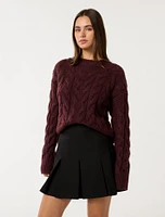 Mila Crew Neck Cable Jumper