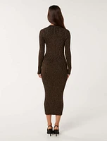 Eliza Ribbed Column Midi Dress