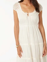 Tuscany Trim Detail Midi Dress