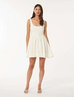 Trinity Corset Mini Dress White - 0 to 12 Women's Dresses
