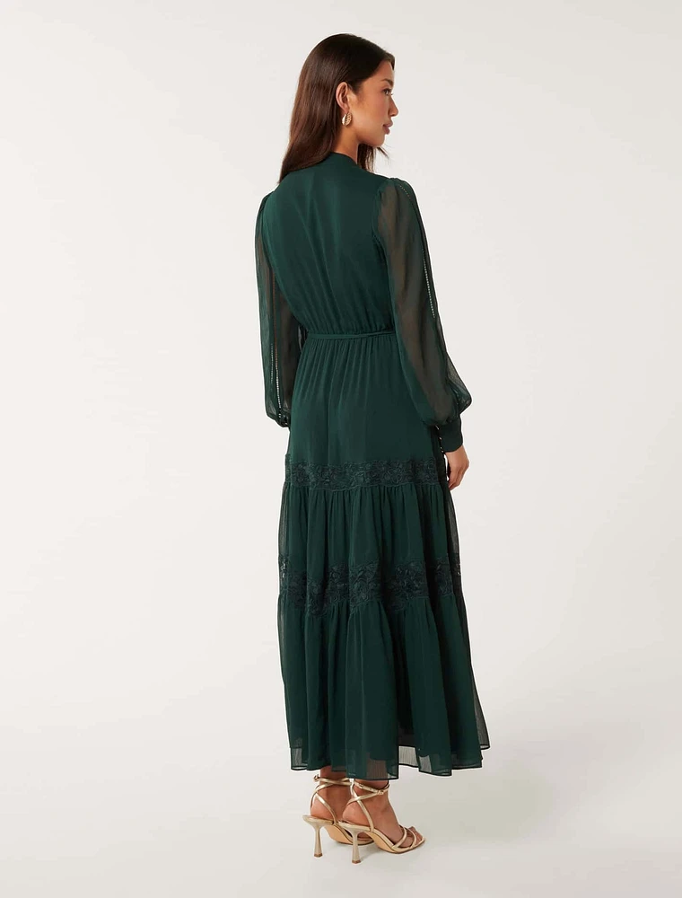 Rue Trim Detail Midi Dress