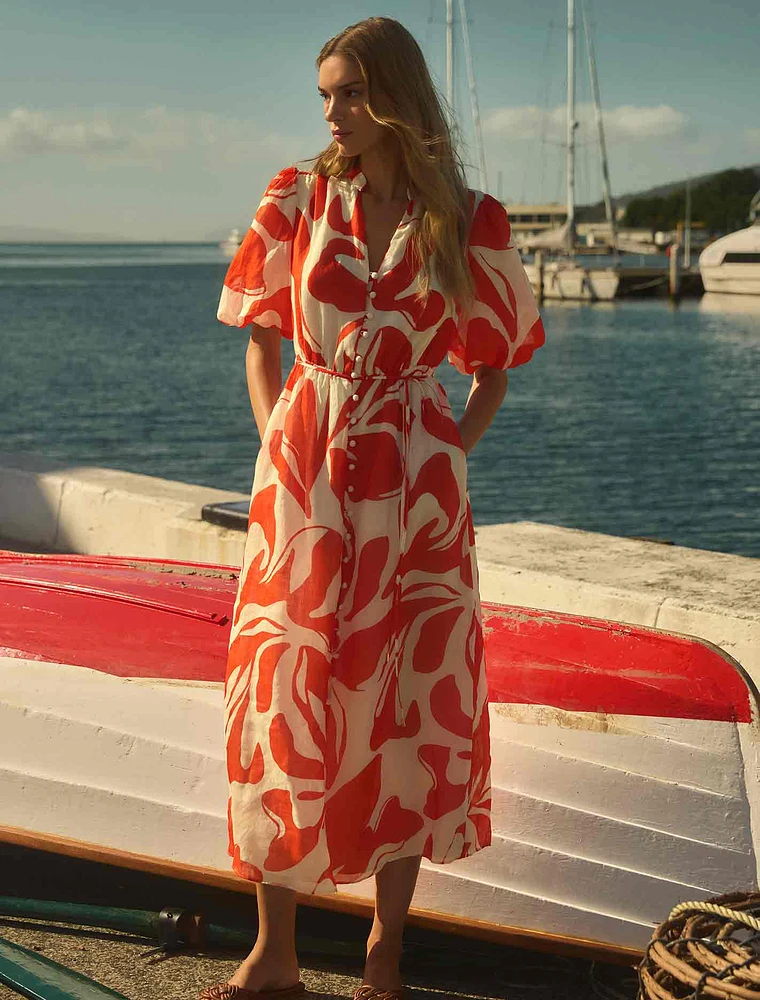 Loren Puff Sleeve Midi