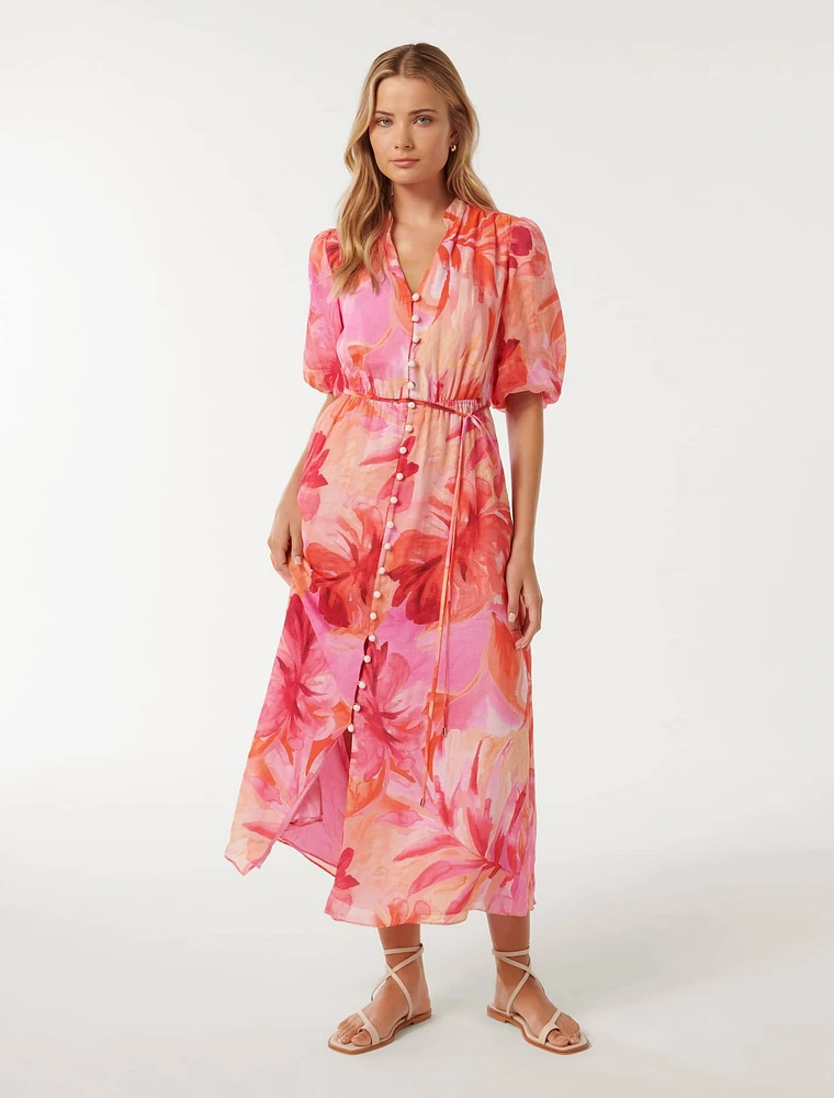 Loren Puff Sleeve Midi