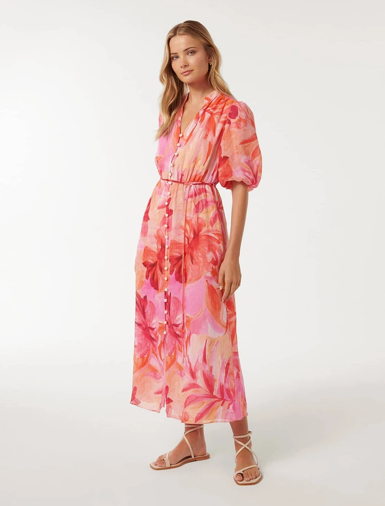 Loren Puff Sleeve Midi