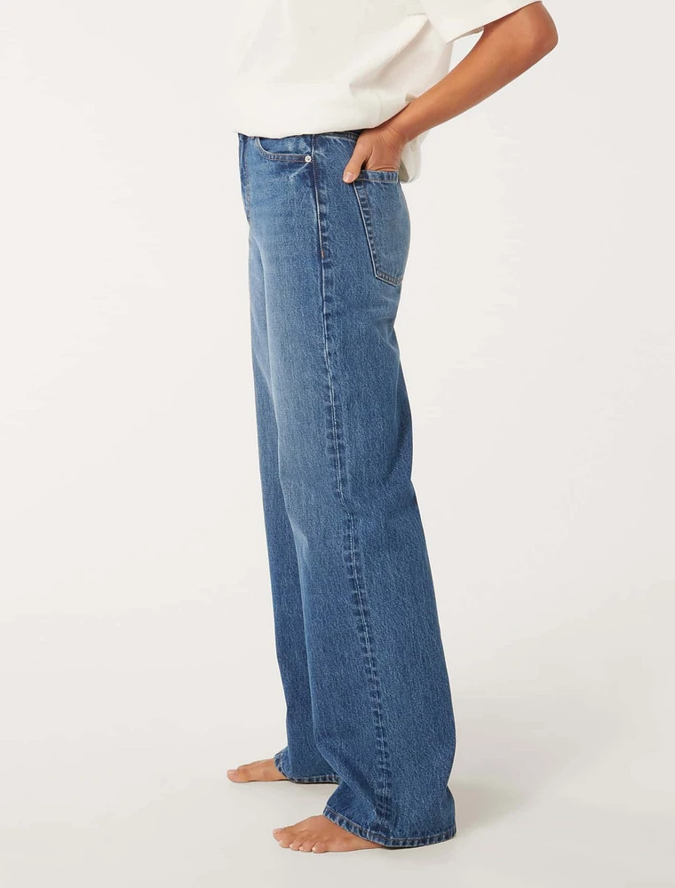 Sky Straight-Leg Jeans Mid Wash - 0 to 12 Women's