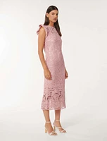 Lilly Lace Midi Dress