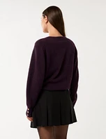 Sabrina Button Cuff Knit Jumper