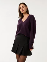 Sabrina Button Cuff Knit Jumper