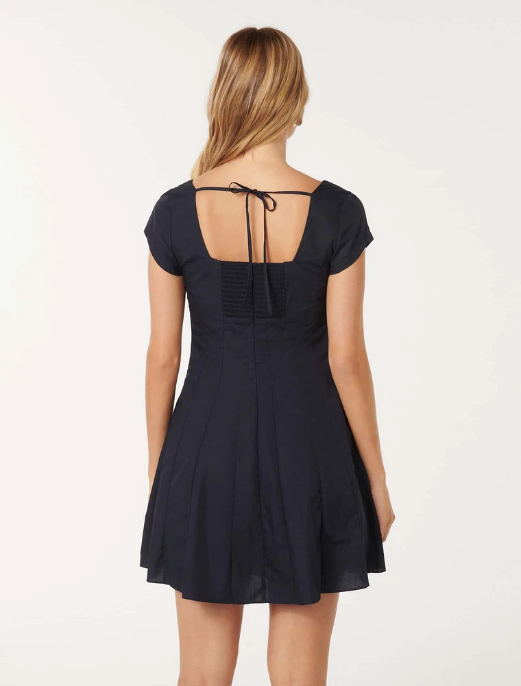 Regina Cap-Sleeve Mini Dress