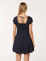 Regina Cap-Sleeve Mini Dress