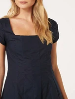 Regina Cap-Sleeve Mini Dress