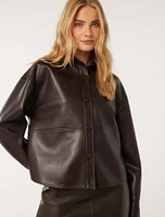 Margot Vegan Leather Shacket