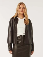 Margot Vegan Leather Shacket