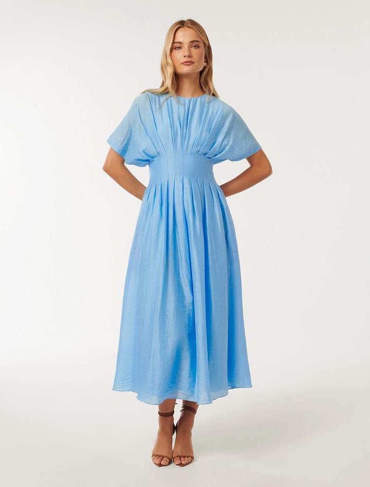 Eve Seam Detail Dress Blue - 0 to 12 Women's Evening Dresses