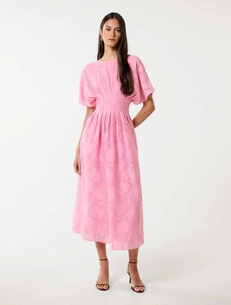 Eve Jacquard Seam Midi Dress