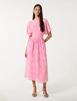 Eve Jacquard Seam Midi Dress