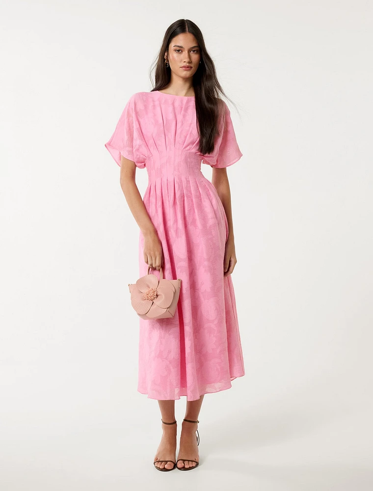 Eve Jacquard Seam Midi Dress