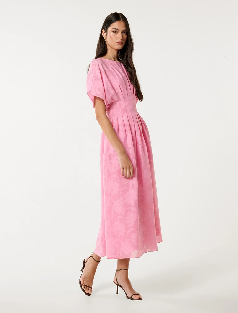 Eve Jacquard Seam Midi Dress