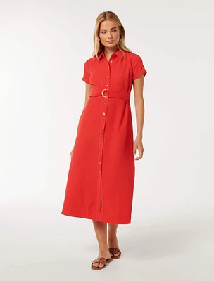 Briley Textured Shirt Dress