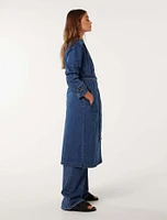 Daria Denim Trench Coat Mid Wash - 0 to 12 Women's Coats